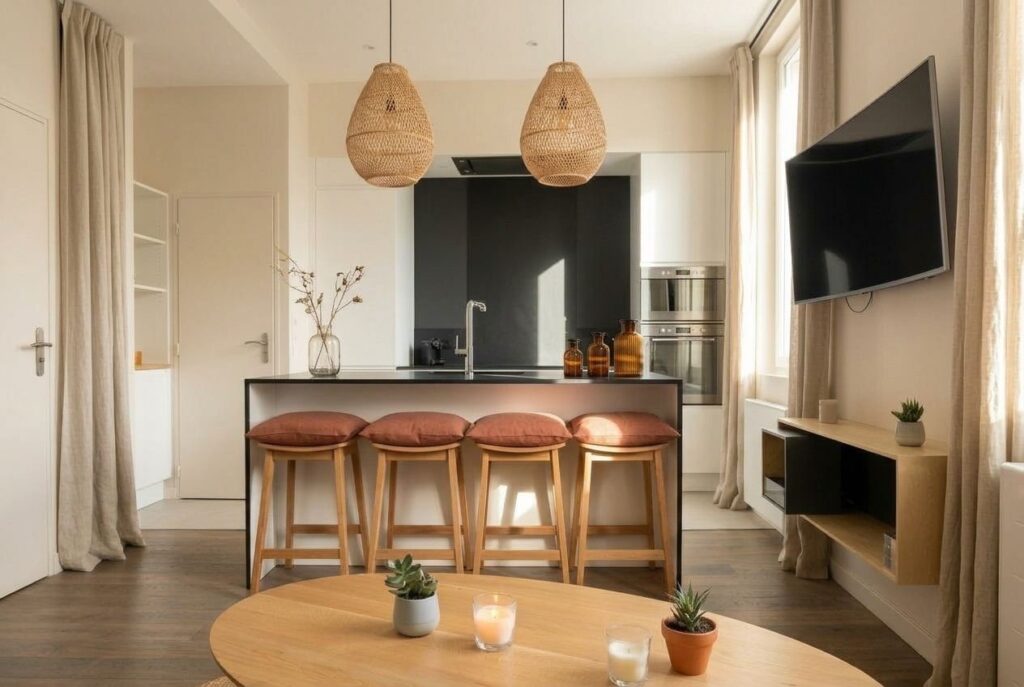 table basse salon cuisine architecte interieur Bayonne Saint-Esprit Sab & Co