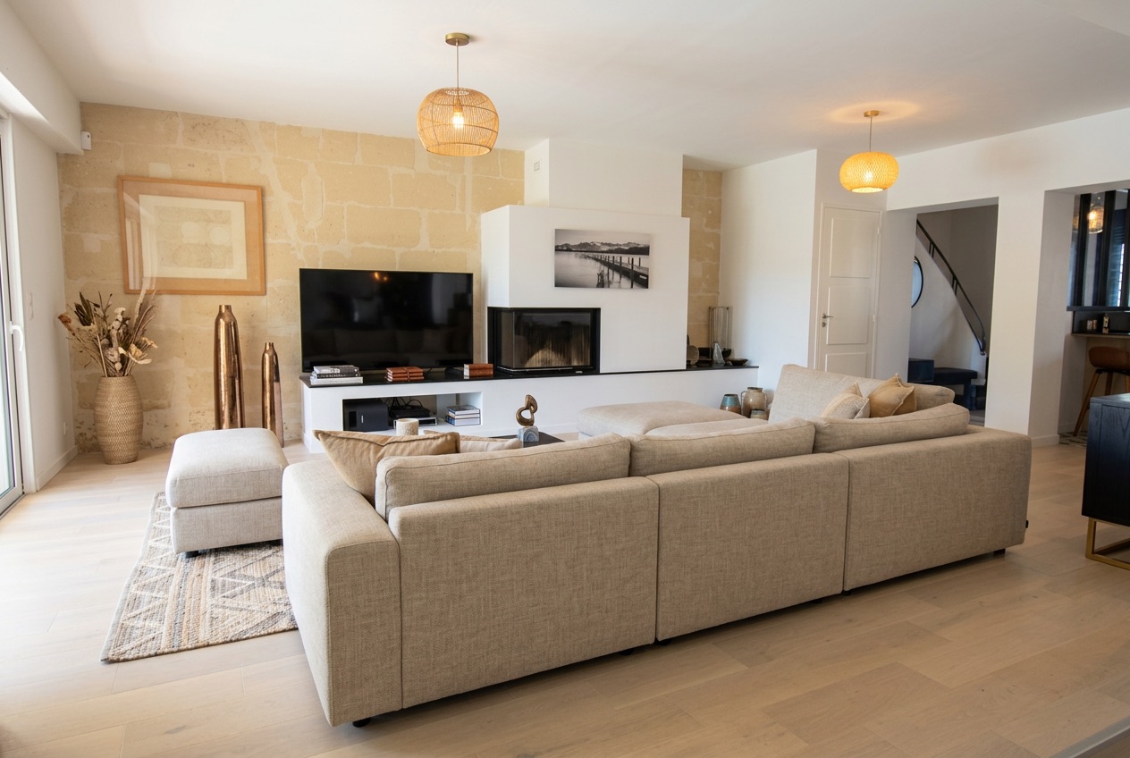 Réhabilitation de maison individuelle, construction d&rsquo;une annexe et jardin paysagé